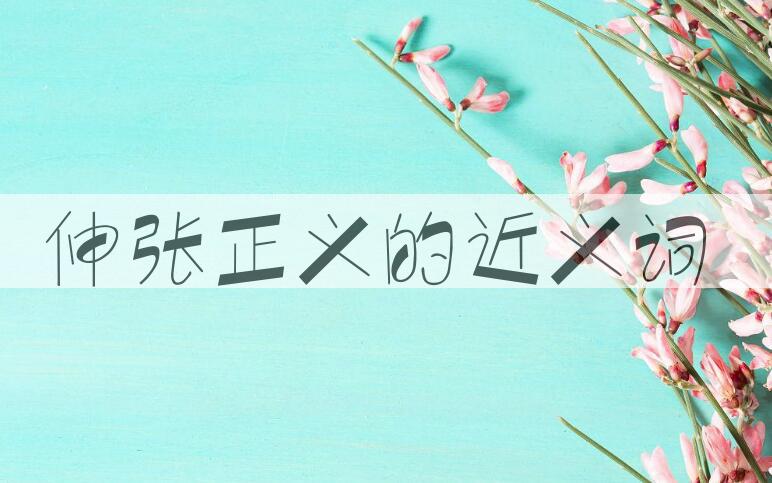 用伸张正义造句