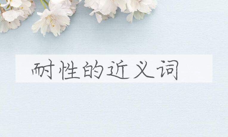 用耐性造句