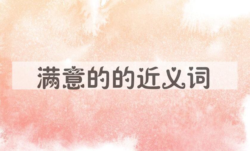 用满意的造句