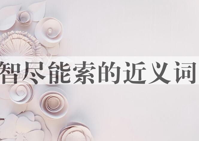 用智尽能索造句