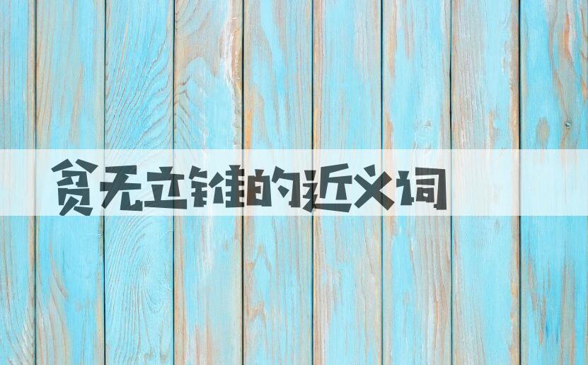 用贫无立锥造句