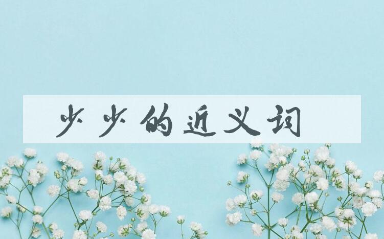 用少少造句
