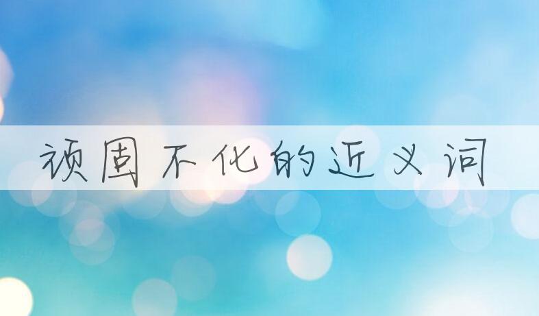 用顽固不化造句