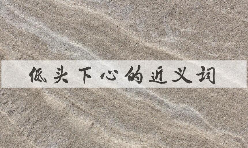 用低头下心造句