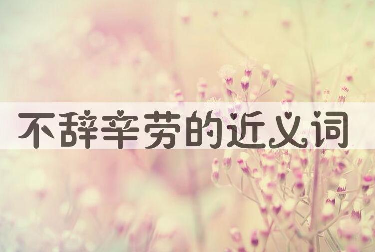 用不辞辛劳造句