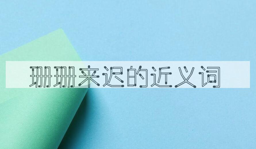 用珊珊来迟造句