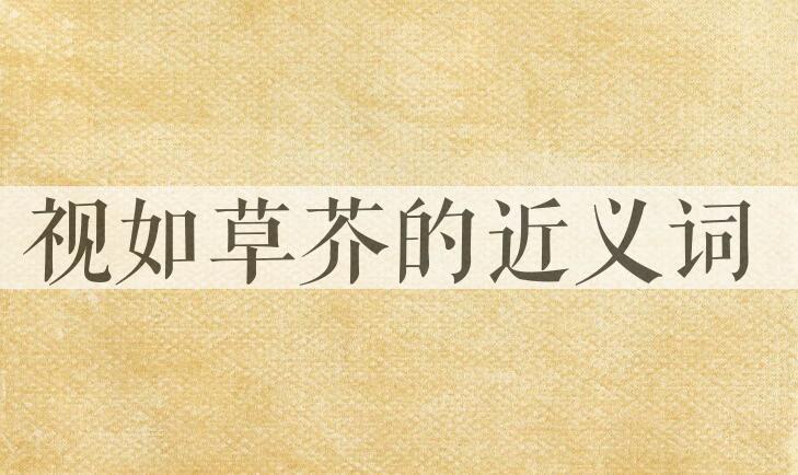 用视如草芥造句