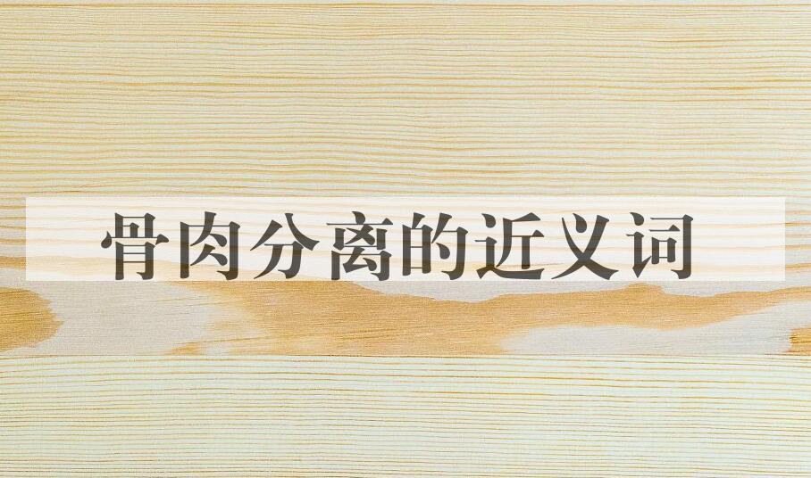 用骨肉分离造句
