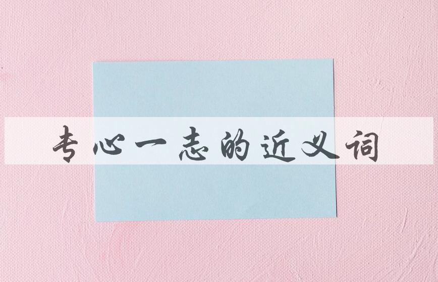用专心一志造句
