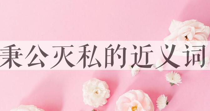 用秉公灭私造句