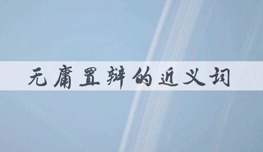 用无庸置辩造句
