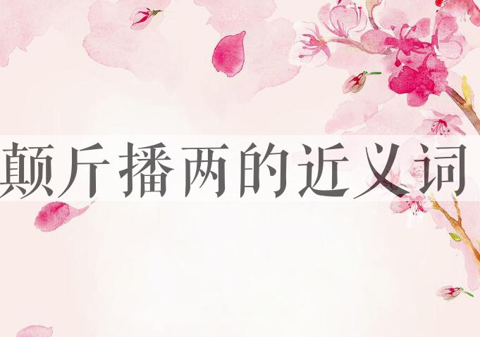 用颠斤播两造句