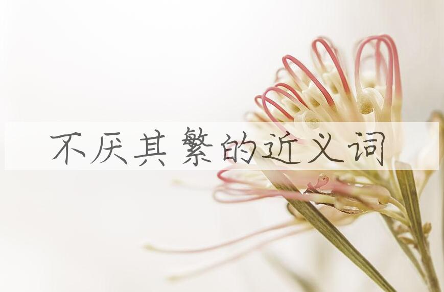 用不厌其繁造句