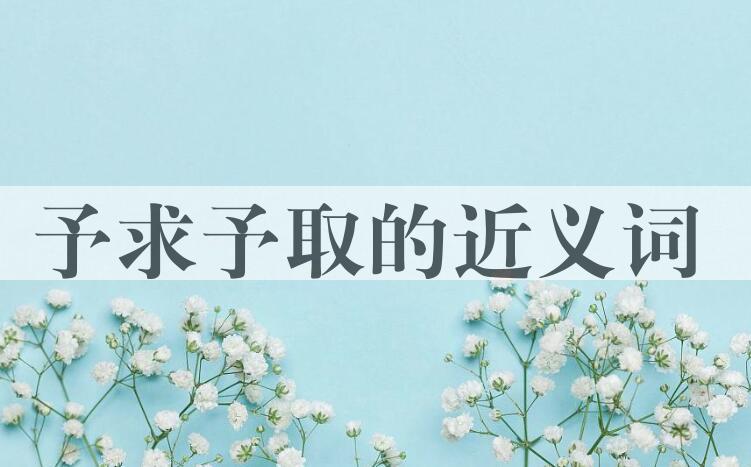 用予求予取造句
