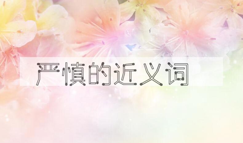 用严慎造句