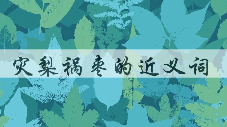 用灾梨祸枣造句