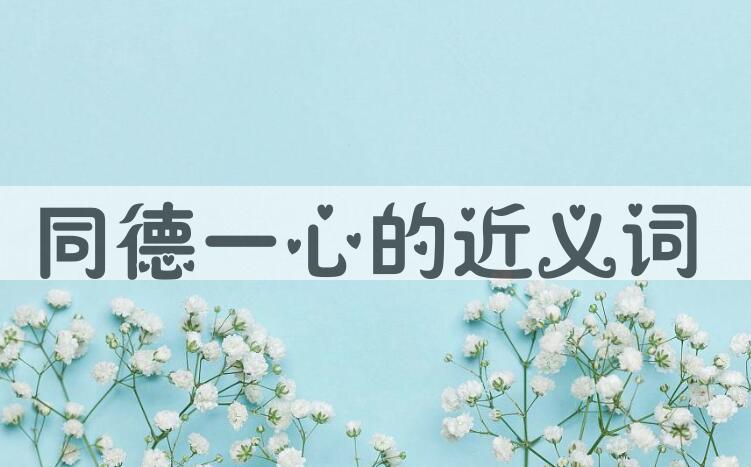 用同德一心造句