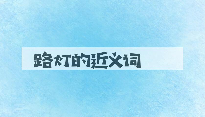 用路灯造句