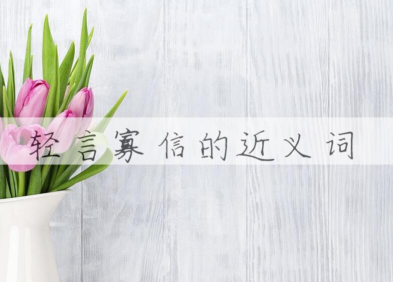 用轻言寡信造句