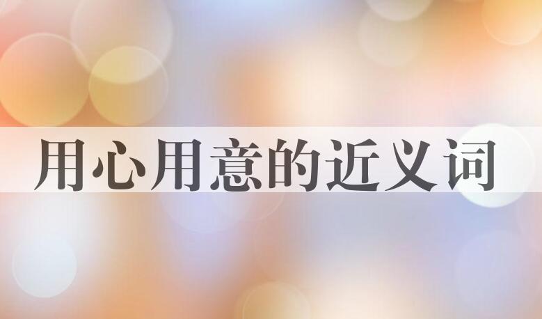 用用心用意造句