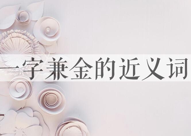用一字兼金造句