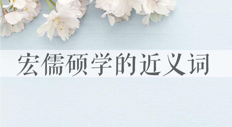 用宏儒硕学造句