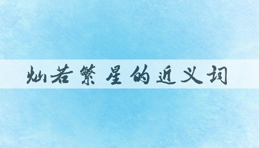 用灿若繁星造句