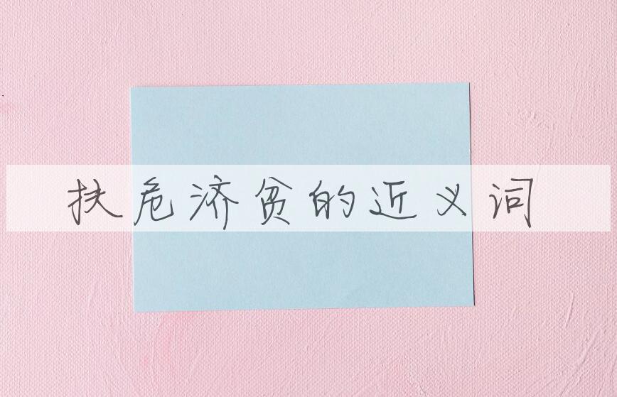 用扶危济贫造句