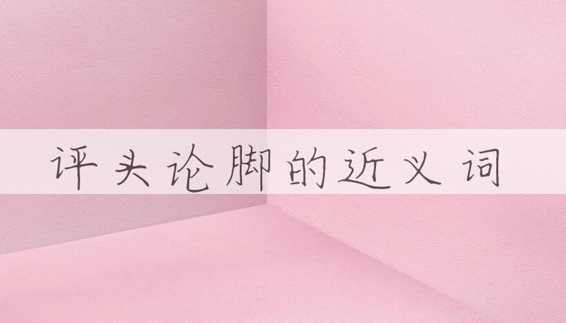 用评头论脚造句