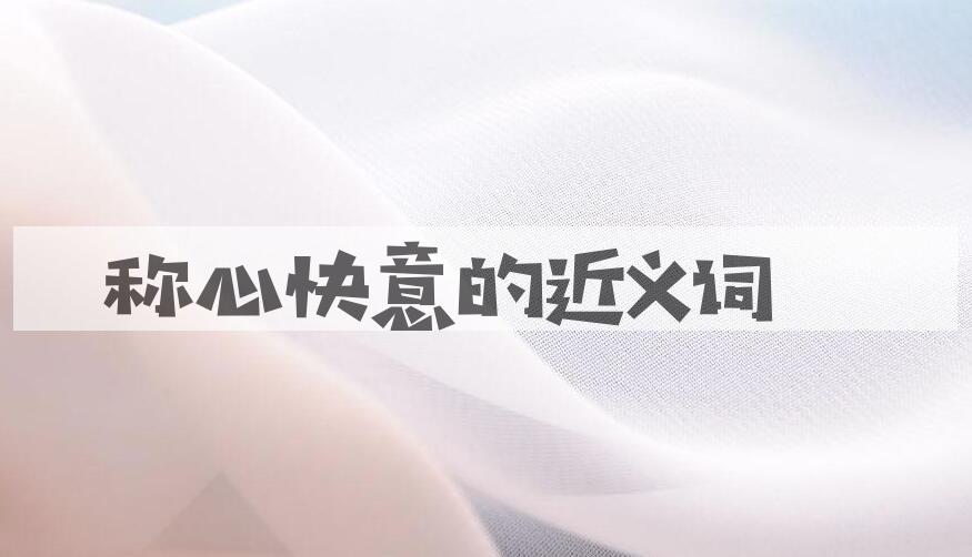 用称心快意造句