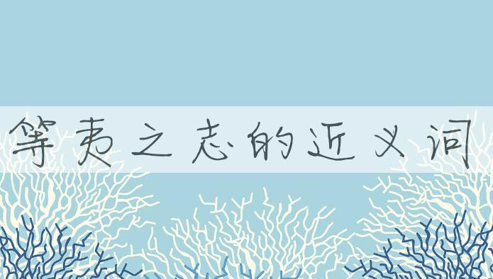 用等夷之志造句