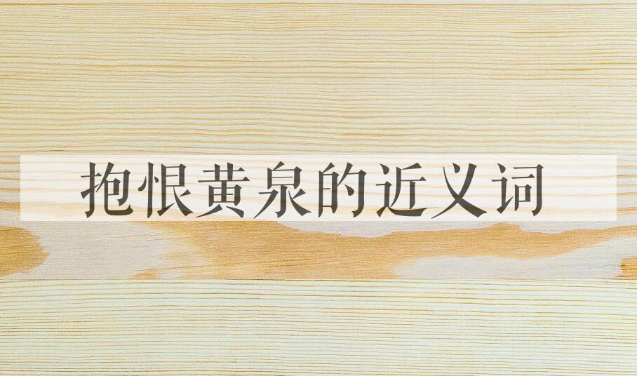用抱恨黄泉造句