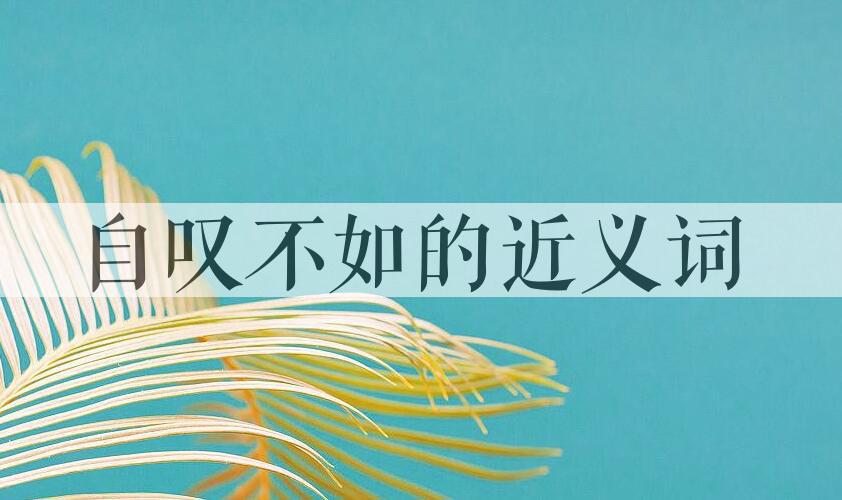 用自叹不如造句