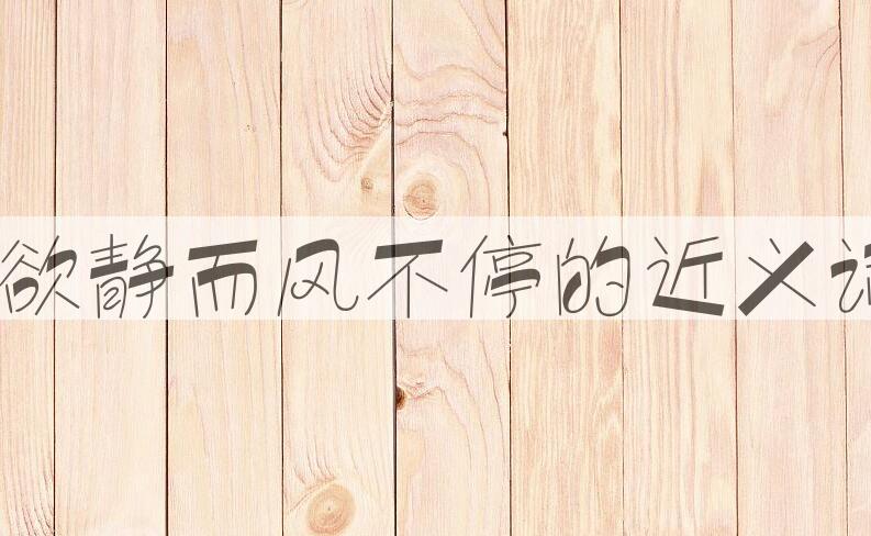 用树欲静而风不停造句