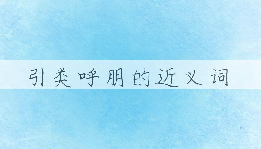 用引类呼朋造句