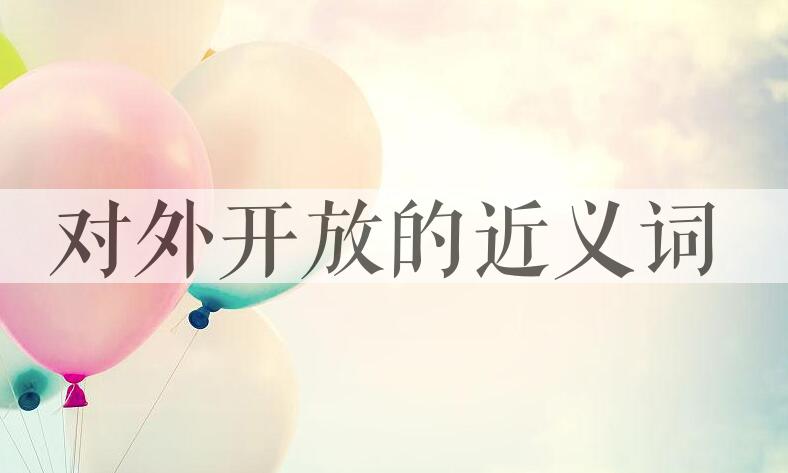 用对外开放造句