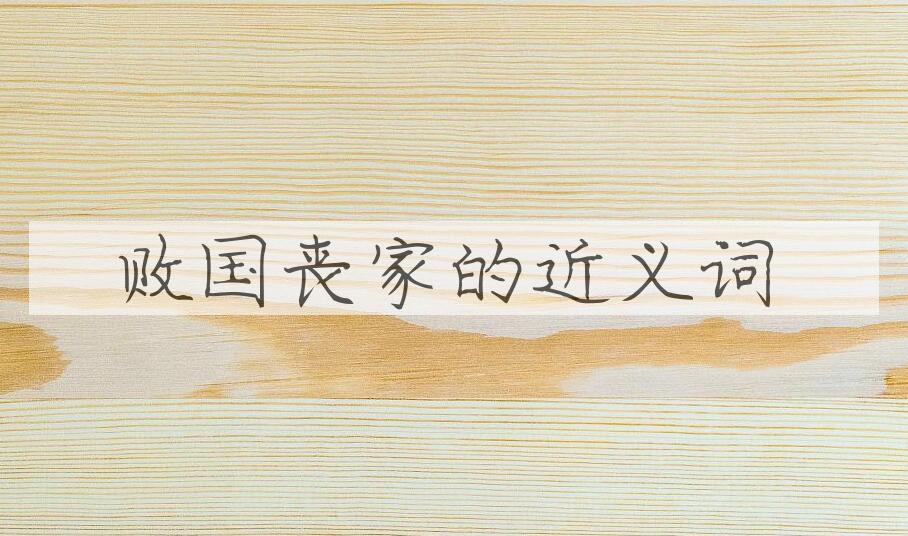 用败国丧家造句