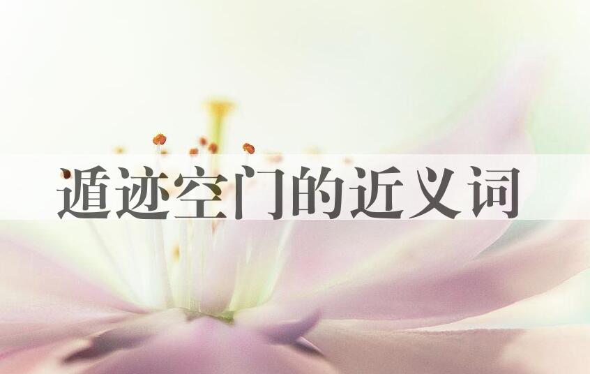 用遁迹空门造句