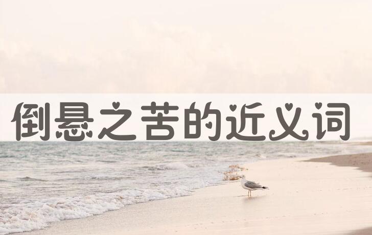 用倒悬之苦造句