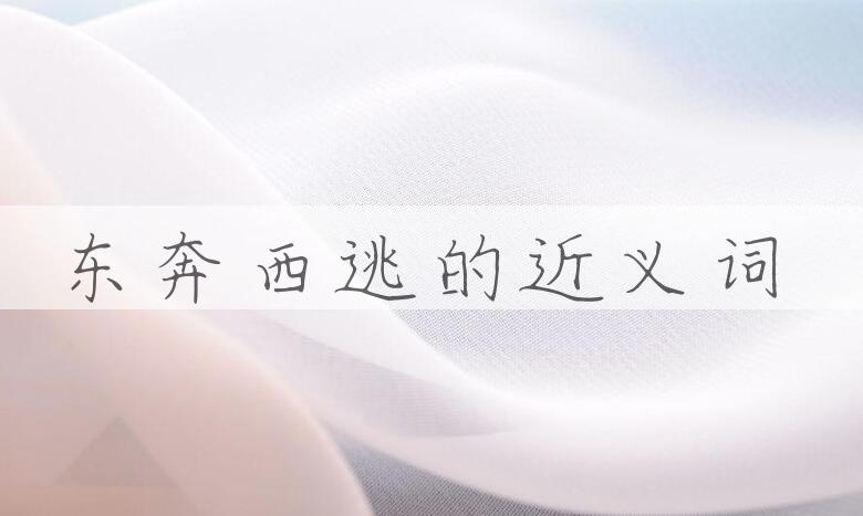用东奔西逃造句