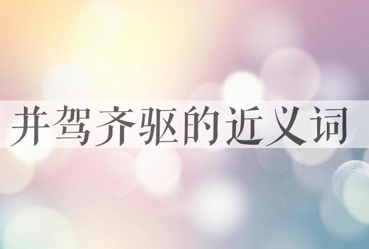 用并驾齐驱造句