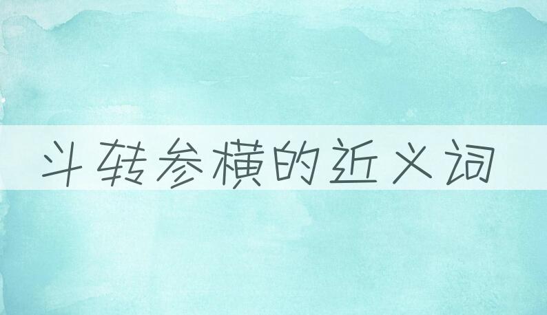 用斗转参横造句