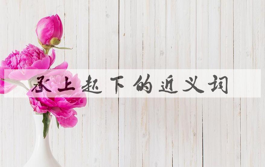 用承上起下造句