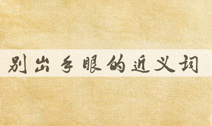用别出手眼造句