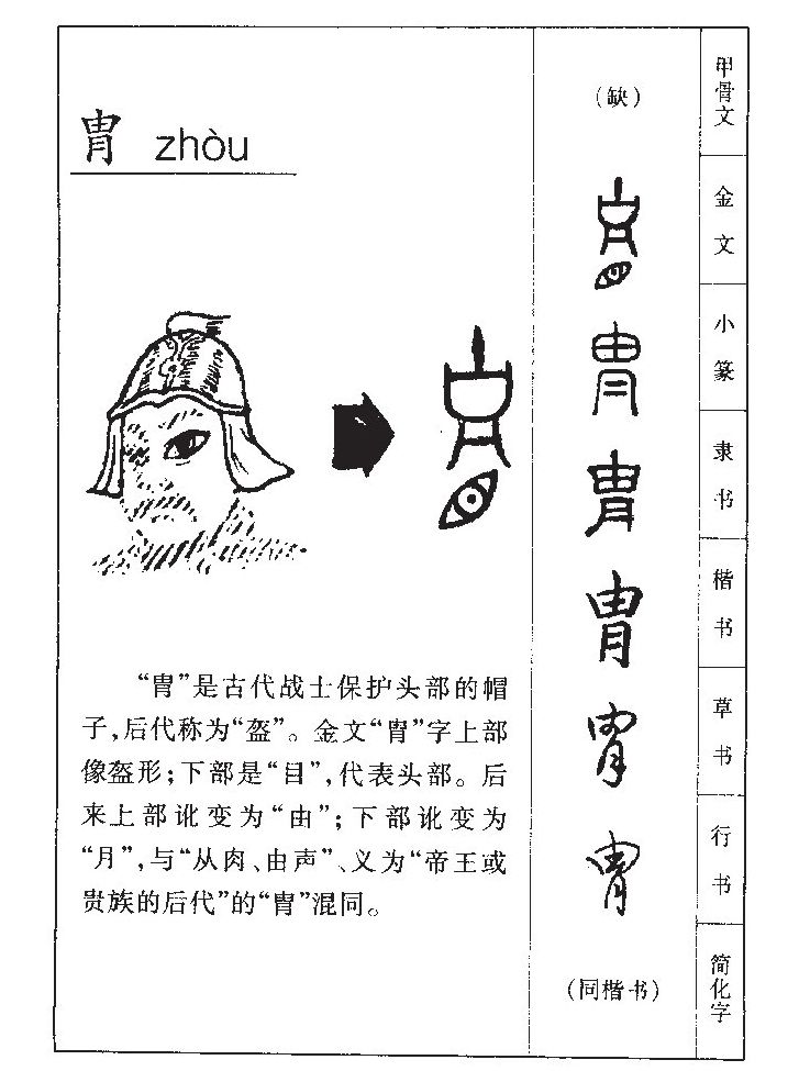 胄-甲骨文字典