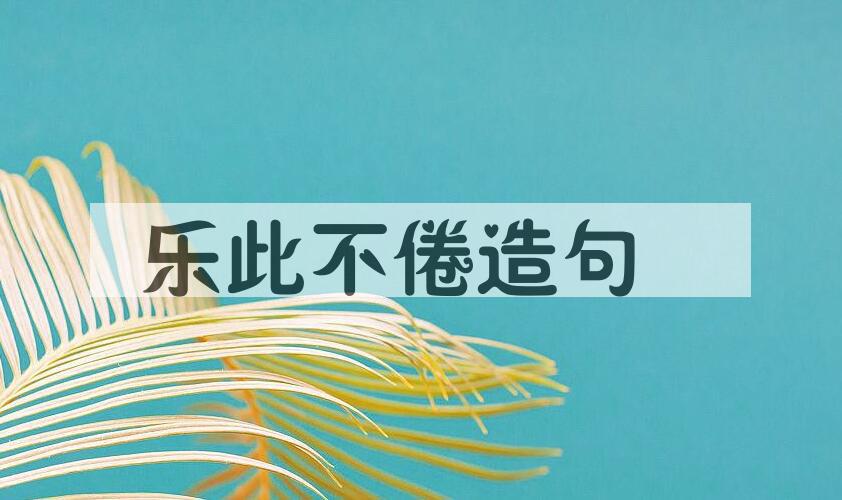 用乐此不倦造句