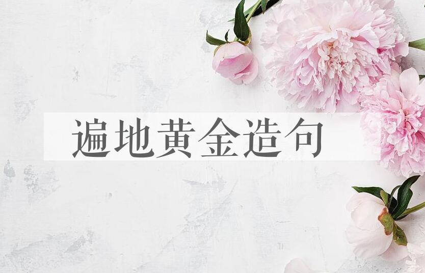 用遍地黄金造句