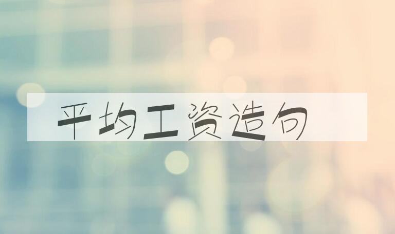 用平均工资造句