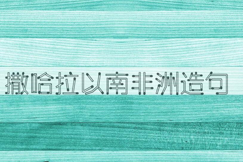 用撒哈拉以南非洲造句