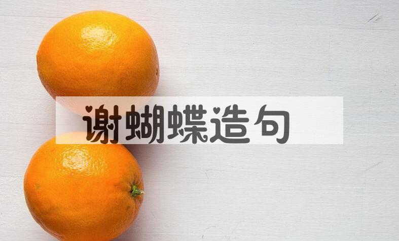 用谢蝴蝶造句